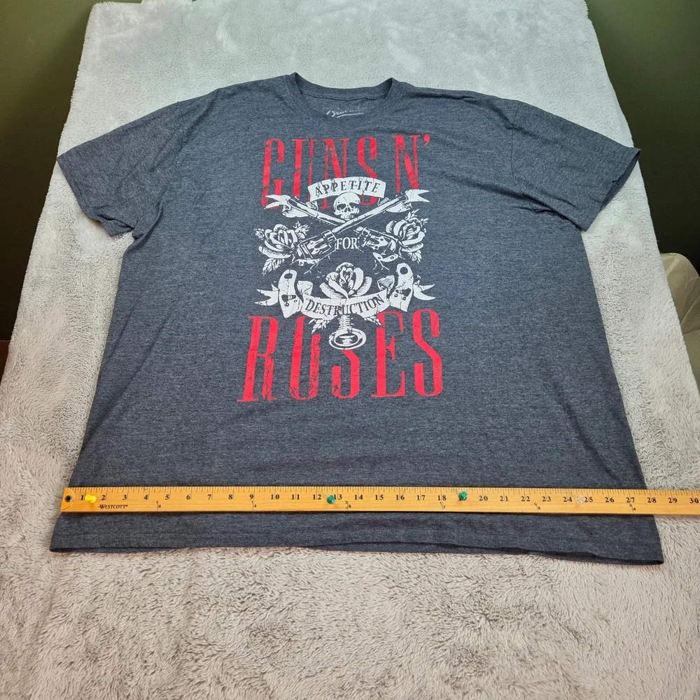 Bravado Guns N Roses Graphic T Shirt Mens XXL Appetite For Destruction Charcoal